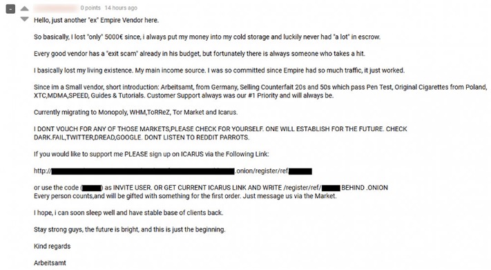 current list of darknet markets