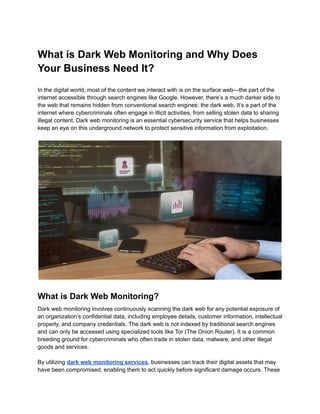 monitoring dark web