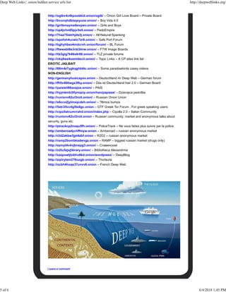 deep web links reddit 2025