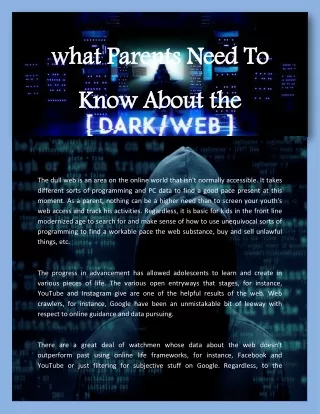 how to find dark web